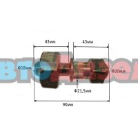 Шпилька ступичная 17х20х90 задняя FOTON AUMARK