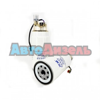 Фильтр топливный PL420/612600081335 с подогревом (плоская фишка) белый JIESHI