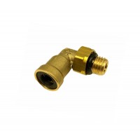 Фитинг воздушный угловой (переход с резбы на возд. трубку) Ф12/Ф8 (бронза)