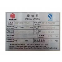 Двигатель WP10.380E32 1-ой комплектности WEICHAI (2 клапана)